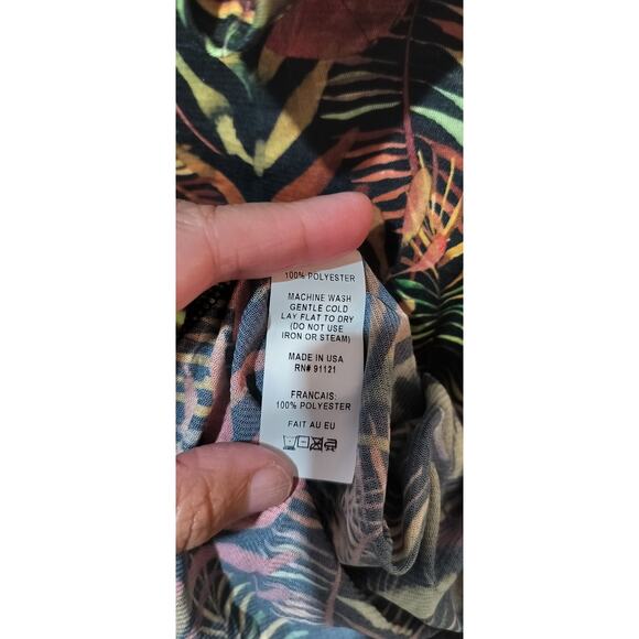 3937) Snoskins Multi Fall Color Cowl Long Sleeve Blouse Large - Picture 8 of 8